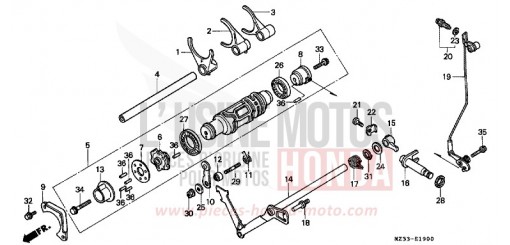 TAMBOUR DE CHANGEMENT/FOURCHETTE DE SELECTION GL1500SET de 1996